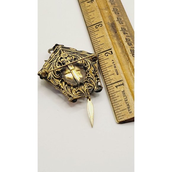 Signed Vintage Czechoslovakia Unique Coocoo Clock Brooch (A430) - Picture 4 of 5